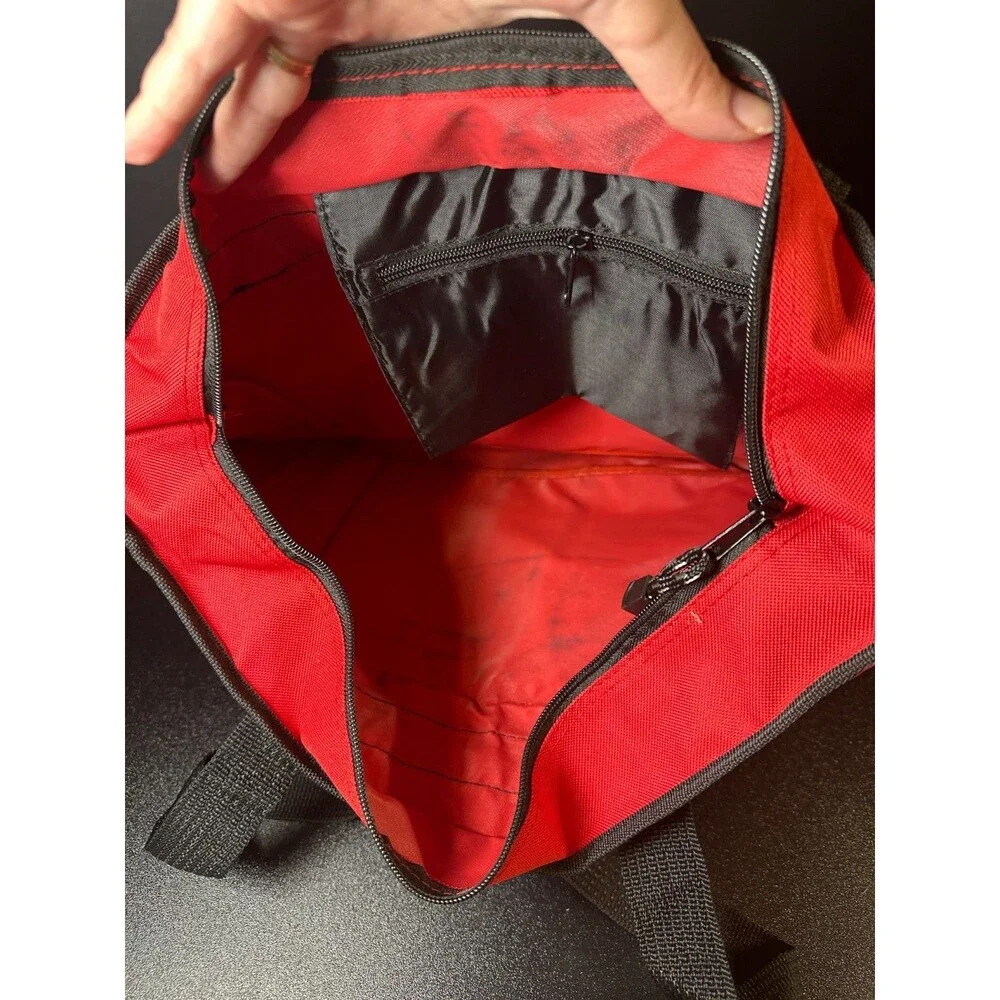 Red‎ & Black Nylon Utility Tote